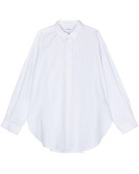 Hed Mayner - Striped Cotton Shirt - Lyst
