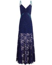 Rabanne - Trompe-L'Œil Lace Dress - Lyst