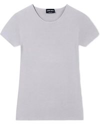Giorgio Armani - Ribbed-Knit T-Shirt - Lyst
