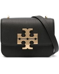 Tory Burch - Logo-Plaque Leather Crossbody Bag - Lyst