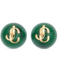 Jimmy Choo - Beads Logo Earrings - Lyst