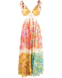 Zimmermann - Raie Ruffled Cut-out Maxi Dress - Lyst