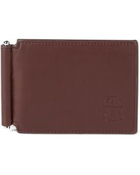 Brunello Cucinelli - Smooth Calfskin Money Clip Wallet - Lyst