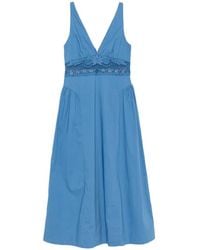 Posse - Veda Crochet-Trim Midi Dress - Lyst