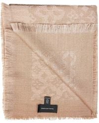 Tagliatore - Logo-Jacquard Fringed Scarf - Lyst