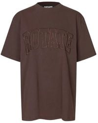 ROTATE BIRGER CHRISTENSEN - T-Shirt Oversize En Jersey - Lyst
