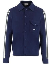 Autry - Vest Met Geborduurd Logo En Gestreepte Mouwen - Lyst