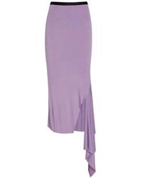 AARON ESH - Asymmetric Draped Midi Skirt - Lyst