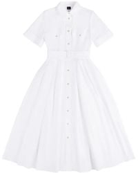 Fay - Buttoned Shirt Midi Dress - Lyst