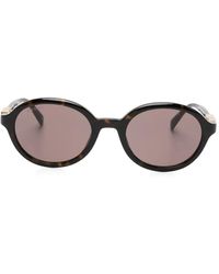 Gucci - Logo-Lettering Round-Frame Sunglasses - Lyst