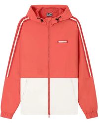 EA7 - Colour-Block Logo-Tape Jacket - Lyst