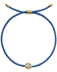 Monica Vinader - Bracelet Cordon Oval Serti De Diamants - Lyst