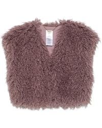 Liu Jo - Faux-Fur Sleeveless Jacket - Lyst