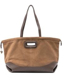 Maje - Sac À Main Milpli En Cuir Et Daim - Lyst