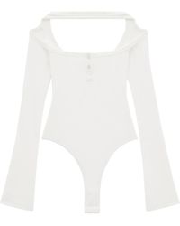 Courreges - Cut-Out Ribbed Bodysuit - Lyst
