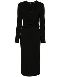 Giorgio Armani - Vestito Longuette In Misto Viscosa Asv - Lyst