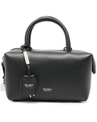 Max Mara - Holdalls Logo-Print Leather Mini Bag - Lyst