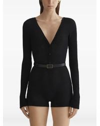 Mugler - Buttoned V-Neck Top - Lyst