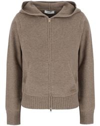 Max Mara - Primo Zip-Up Knitted Hoodie - Lyst