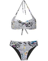 Amir Slama - Floral-Print Halterneck Bikini - Lyst