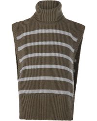 DAVANTINO - Turtleneck Striped Sweater - Lyst