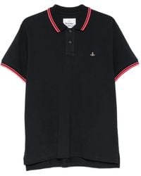 Vivienne Westwood - Classic Embroidered-Detail Cotton Polo Shirt - Lyst