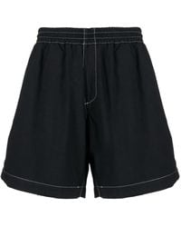 Sunnei - Contrast-Stitching Cotton Shorts - Lyst