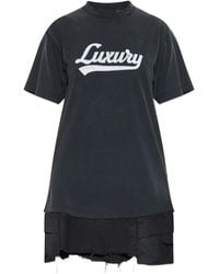 Balenciaga - Logo-Embroidered Layered Dress - Lyst