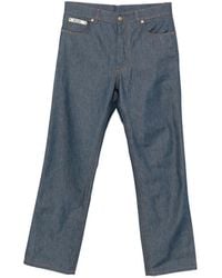 Moschino - Logo-Patch Straight-Leg Jeans - Lyst