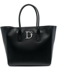 DSquared² - Bolso shopper con placa del logo - Lyst