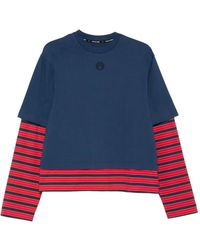 Marine Serre - Logo Striped T-Shirt - Lyst
