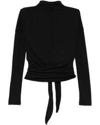 Low Classic - Button Tie-waist Blouse - Lyst