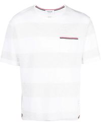 Thom Browne - Rwb Pocket Striped T-shirt - Lyst