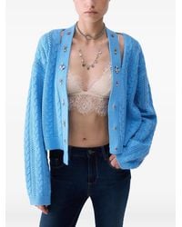 Liu Jo - Cardigan With Jewel Embroidery - Lyst