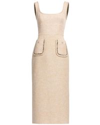 Elie Saab - Robe Mi-Longue À Imprimé Peau De Python - Lyst