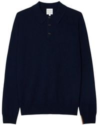 Paul Smith - Cashmere Long-Sleeve Polo Shirt - Lyst