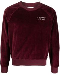 Sporty & Rich - Logo-embroidered Long-sleeve Sweatshirt - Lyst