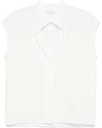 Vince - Voile Cap-Sleeve Blouse - Lyst
