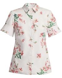 Erdem - Floral-Print Short-Sleeve Shirt - Lyst