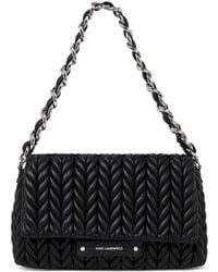 KARL LAGERFELD - Medium K/Weave Shoulder Bag - Lyst
