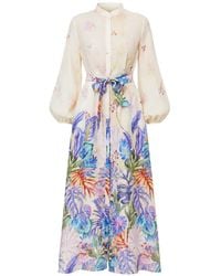 Gottex - Cherry Blossom Puff-Sleeve Maxi Dress - Lyst