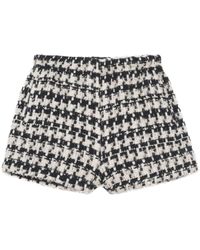 Anine Bing - Lyle Houndstooth Shorts - Lyst