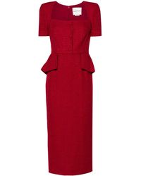 Roland Mouret - Bouclé Midi Dress - Lyst