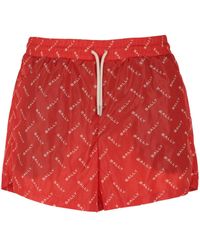 Bally - Logo-Print Swim Shorts - Lyst