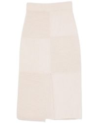 Bompard - Jupe Mi-Longue Côtelée Avec Fente Sur L'Avant - Lyst