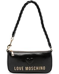 Love Moschino - Heart-Patch Logo-Plaque Shoulder Bag - Lyst