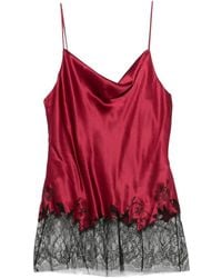 Carine Gilson - Lace-Trim Silk Camisole - Lyst