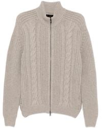 Tagliatore - Cardigan mit Zopfmuster - Lyst