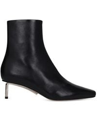Off-White c/o Virgil Abloh - Geometric Heel Leather Boots - Lyst