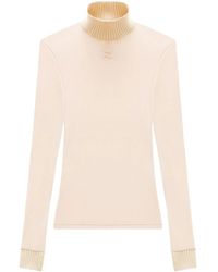 Courreges - Strickoberteil Mit Stehkragen - Lyst